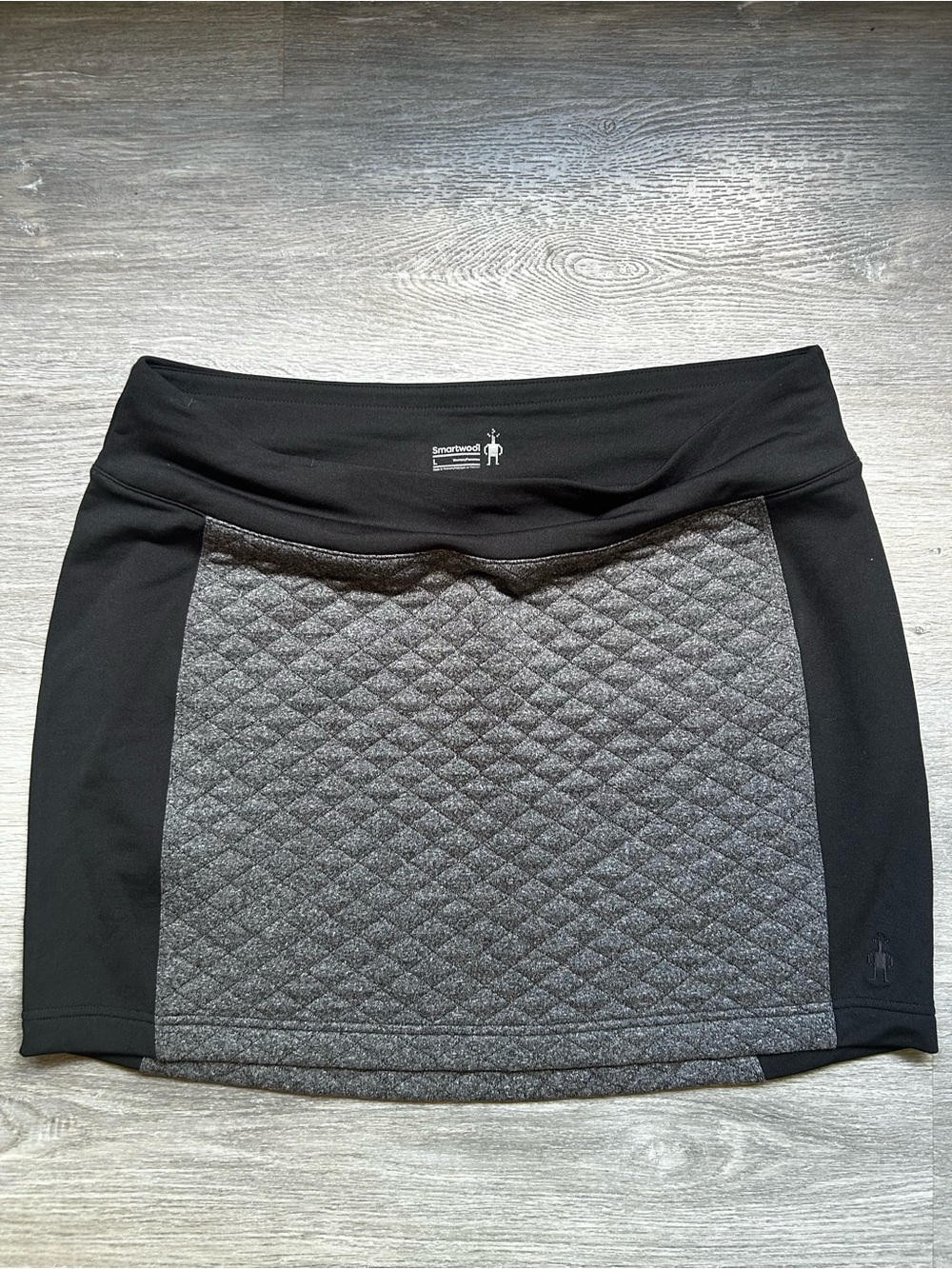 Smartwool Diamond Peak Quilted Skirt in Gray and Black Size Large